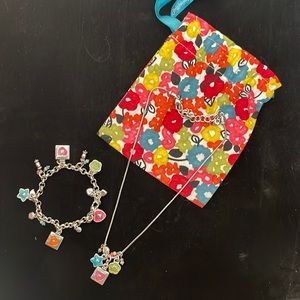 Brighton multi color charm necklace and bracelet